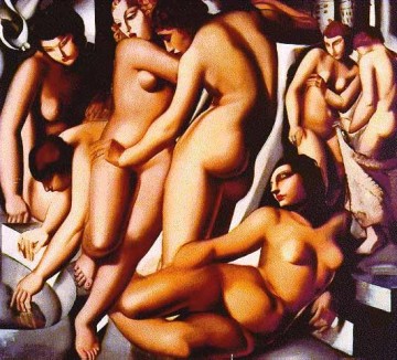  Lempicka Pintura Art%C3%ADstica - mujeres bañándose 1929 contemporánea Tamara de Lempicka